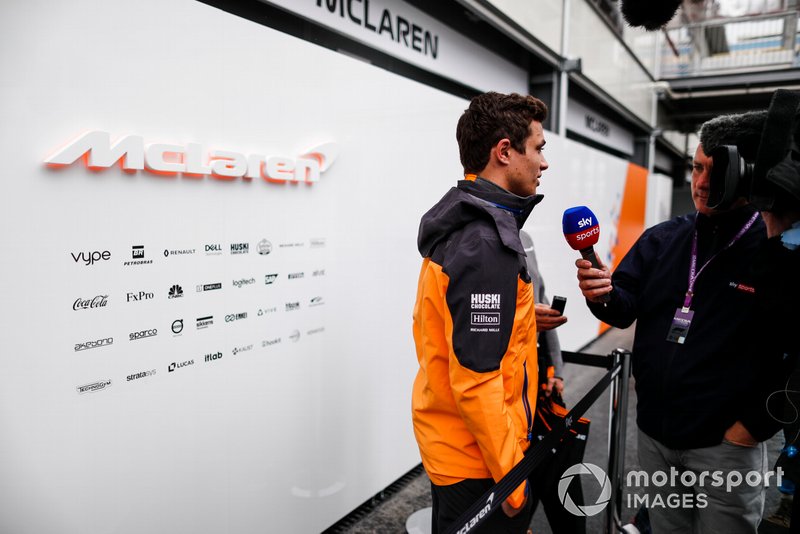 Lando Norris, McLaren parla con i media