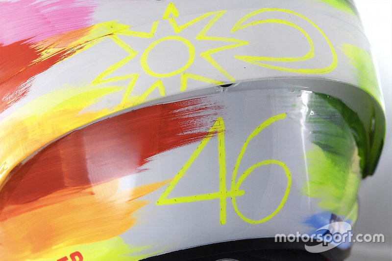 Capacete de Valentino Rossi, Yamaha Factory Racing, GP da Itália 2019