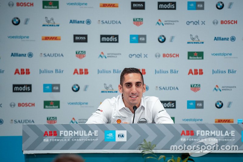 Sébastien Buemi, Nissan e.Dams, durante la conferenza stampa