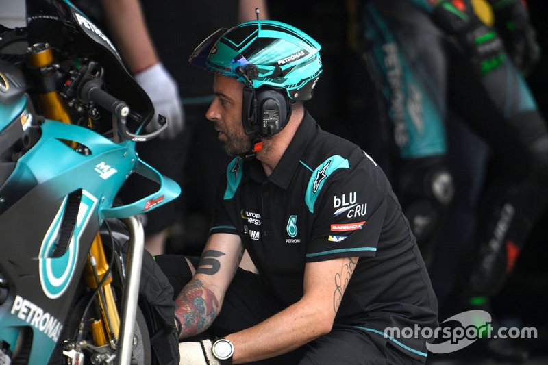 Petronas Yamaha SRT team members at work