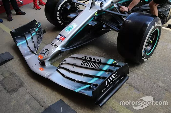 Detalle técnico del Mercedes AMG F1