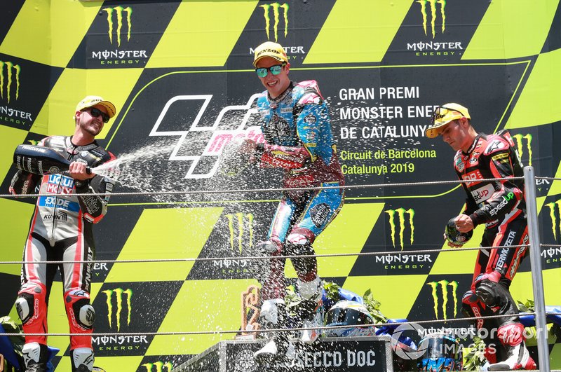 Podium: 1. Alex Marquez, 2. Tom Lüthi, 3. Jorge Navarro