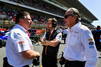Andreas Seidl, Team Principal, McLaren, Mansour Ojjeh, co-owner, McLaren, and Zak Brown, Executive Director, McLaren