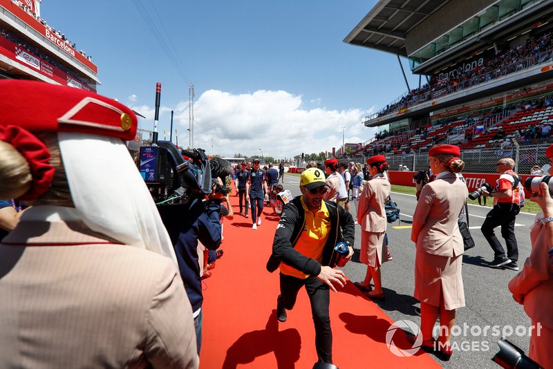 Daniel Ricciardo, Renault, at the drivers parade