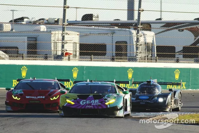 #19 GEAR Racing powered by GRT Grasser Lamborghini Huracan GT3: Christina Nielsen, Katherine Legge, Tatjana Calderon, Rahel Frey, #47 Precision Performance Motorsports Lamborghini Huracan GT3: Brandon Gdovic, Eric Lux, Johnathan Hoggard, Mark Kvamme, #10 Wayne Taylor Racing Cadillac DPi: Renger Van Der Zande, Ryan Briscoe, Scott Dixon