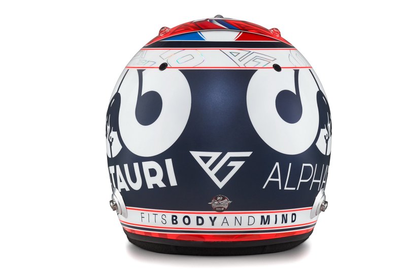 Casco de Pierre Gasly, AlphaTauri