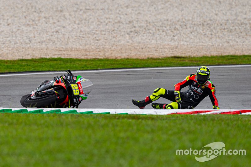 Chute d'Andrea Iannone, Aprilia Racing Team Gresini