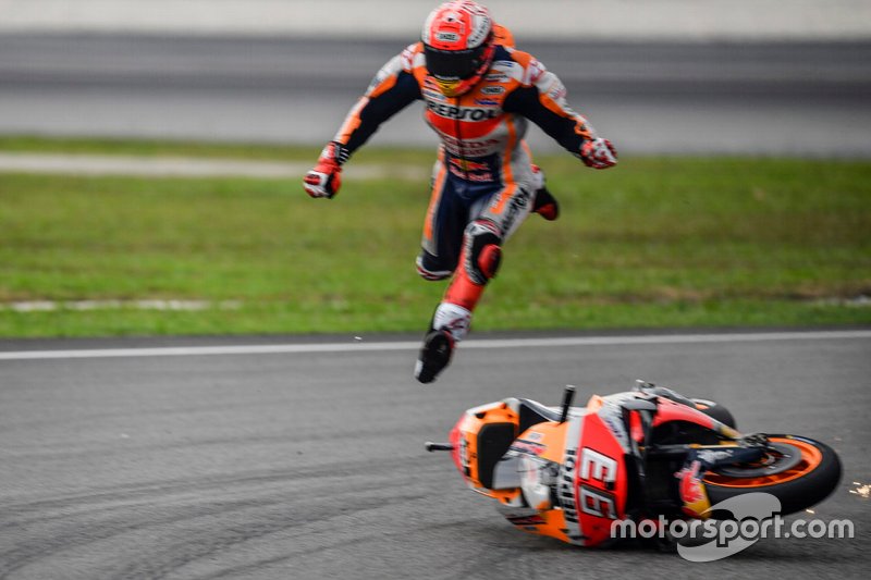 Marc Marquez, Repsol Honda Team chute