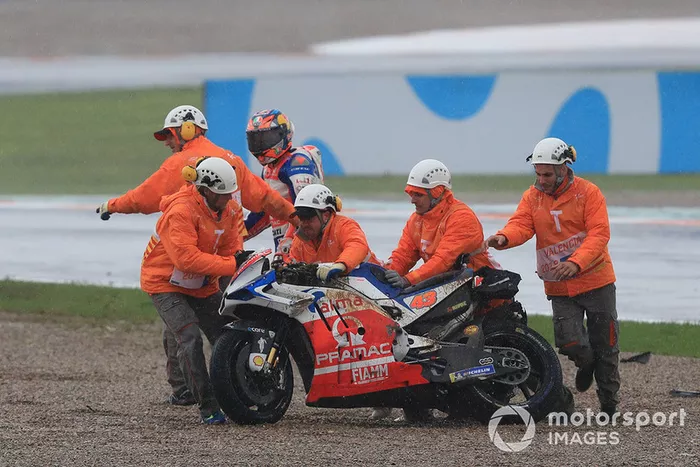 Jack Miller, Pramac Racing, después de su caída