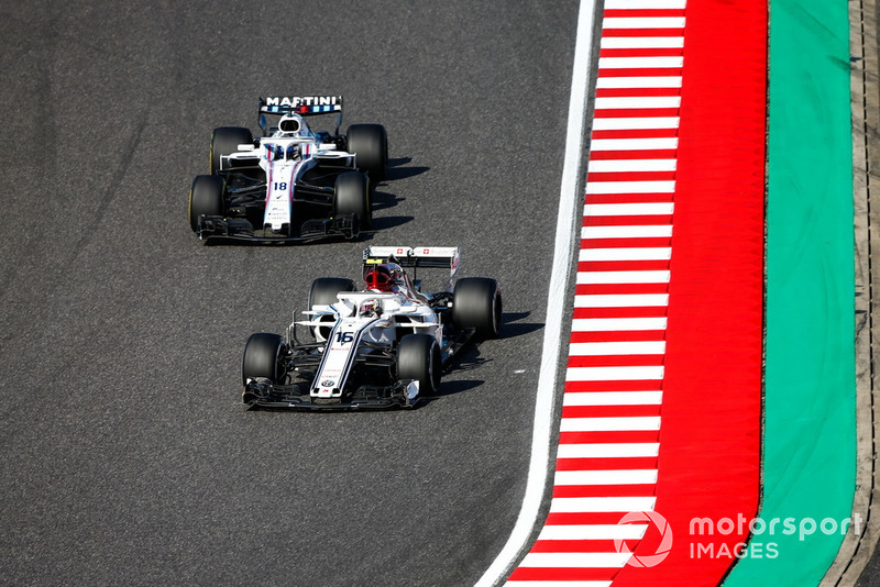 Charles Leclerc, Sauber C37, Lance Stroll, Williams FW41