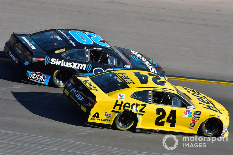 William Byron, Hendrick Motorsports, Chevrolet Camaro Hertz, Erik Jones, Joe Gibbs Racing, Toyota Camry Sirius XM