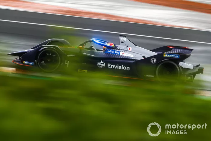 Robin Frijns, Envision Virgin Racing, Audi e-tron FE05 con las nuevas luces LED hiperactivas en el halo