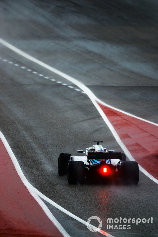 Lance Stroll, Williams FW41, leaves the pit lane