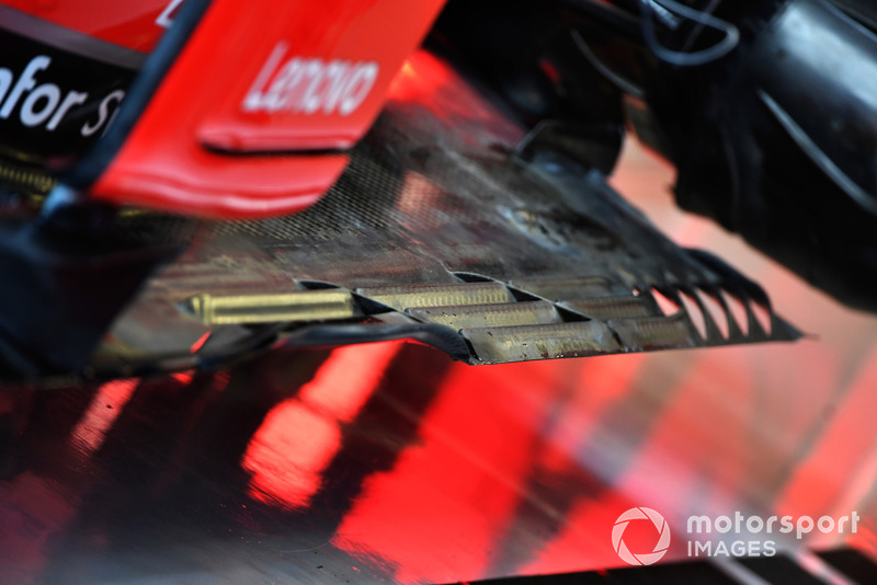 Ferrari SF-71H rear floor detail