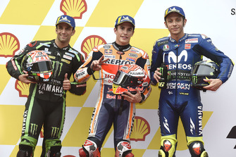 Polesitter Marc Marquez, 2. Johann Zarco, 3. Valentino Rossi