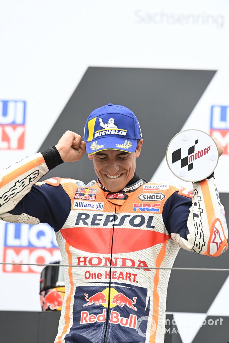 Podio: ganador de la carrera Marc Márquez, Repsol Honda Team