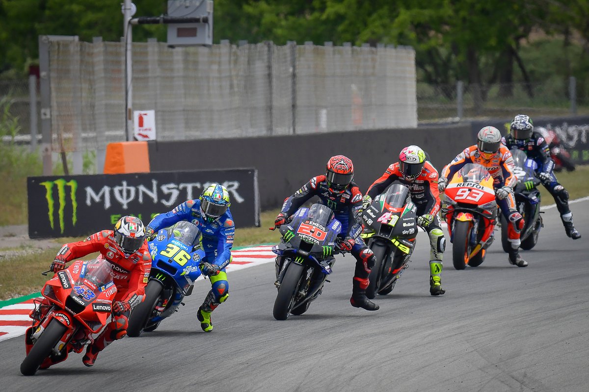 Jack Miller, Ducati Team, Joan Mir, Team Suzuki MotoGP, Fabio Quartararo, Yamaha Factory Racing, Aleix Espargaró, Aprilia Racing Team Gresini, Marc Márquez, Repsol Honda Team, Maverick Viñales, Yamaha Factory Racing