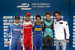 Top Five Drivers Qualifying: Nicolas Prost, Renault e.Dams; Bruno Senna, Mahindra Racing; Robin Frij
