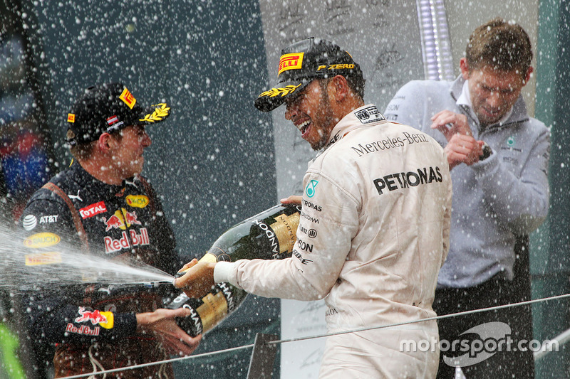 Ganador, Lewis Hamilton, Mercedes AMG F1 celebra