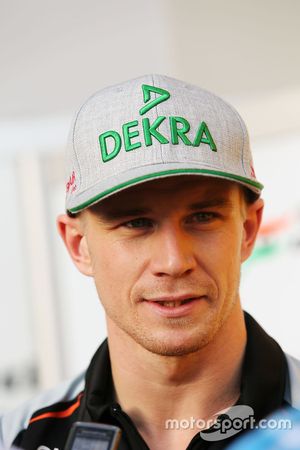 Nico Hulkenberg, Sahara Force India F1 with the media