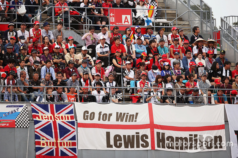 Fans in the grandstand