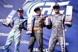 Podium : le vainqueur Brian Deegan, Ford, le 2e Scott Speed, Andretti Autosport, le 3e Patrik Sandell, Bryan Herta Rallysport