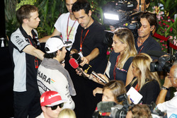 Sergio Perez, Sahara Force India F1 with the media