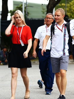 Valtteri Bottas, Williams with his wife Emilia Bottas