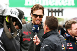 Tom Brady, New England Patriots Quarterback with Will Buxton, NBC Sports Network TV Presenter on the