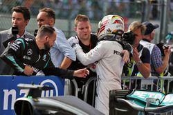 Lewis Hamilton, Mercedes AMG F1 celebrates his third position in parc ferme