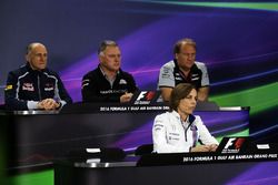 Franz Tost, team principal Scuderia Toro Rosso, Dave Ryan, directeur de la compétition Manor Racing, Robert Fernley, directeur adjoint Sahara Force India F1 Team, Claire Williams, directrice adjointe Williams
