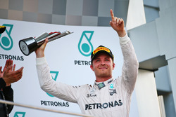 Nico Rosberg, Mercedes AMG F1 celebrates his third position on the podium