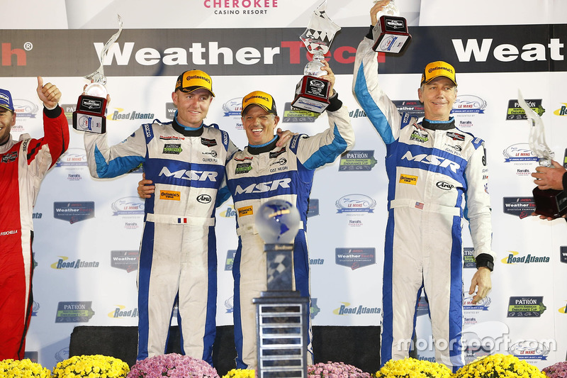 Race winners John Pew, Oswaldo Negri Jr., Olivier Pla, Michael Shank Racing