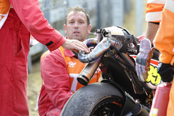 Bike of Cal Crutchlow, Team LCR Honda after his crash