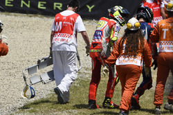 Sturz: Andrea Iannone, Ducati Team; Jorge Lorenzo, Yamaha Factory Racing