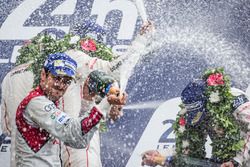 LMP1 podium: champagne celebrations