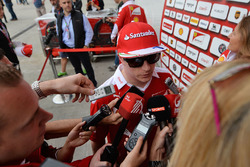 Kimi Raikkonen, Ferrari with the media