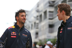 Daniel Ricciardo, Red Bull Racing with team mate Daniil Kvyat, Red Bull Racing
