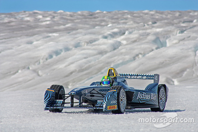 10. Lucas di Grassi drives on the Arctic ice cap