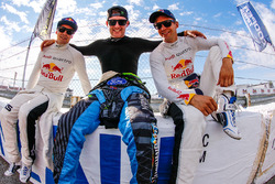 Toomas Heikkinen, EKS RX Audi S1, Andreas Bakkerud, Hoonigan Racing Division Ford, Mattias Ekström, EKS RX Audi S1
