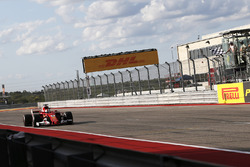 Sebastian Vettel, Ferrari SF70H takes the chequered flag at the end of Qualifying