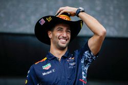 Daniel Ricciardo, Red Bull Racing, on the F1 stage