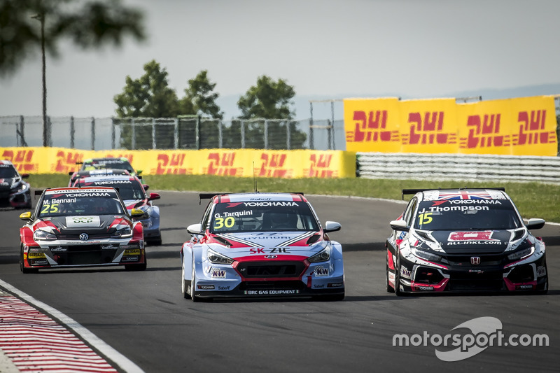 Gabriele Tarquini, BRC Racing Team Hyundai i30 N TCR, James Thompson, ALL-INKL.COM Münnich Motorsport Honda Civic Type R TCR