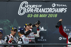 Winners Fernando Alonso, Kazuki Nakajima, Sébastien Buemi, Toyota Gazoo Racing