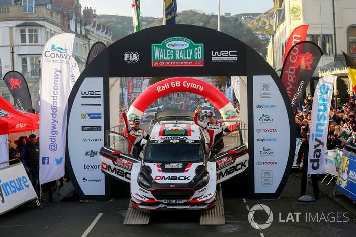 Los ganadores Elfyn Evans, Daniel Barritt, Ford Fiesta WRC, M-Sport