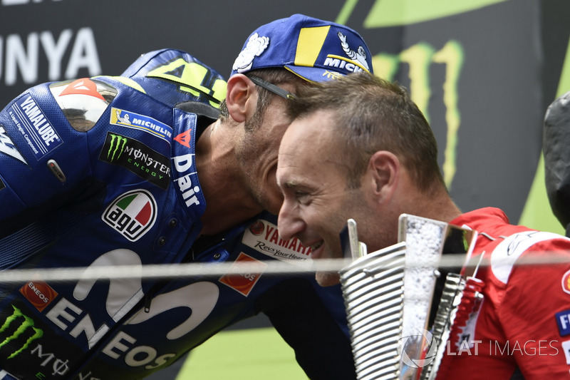 Podium: Valentino Rossi, Yamaha Factory Racing, Cristian Gabarrini, Ducati Team