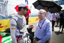 Lucas di Grassi, Audi Sport ABT Schaeffler, talks with FIA President Jean Todt