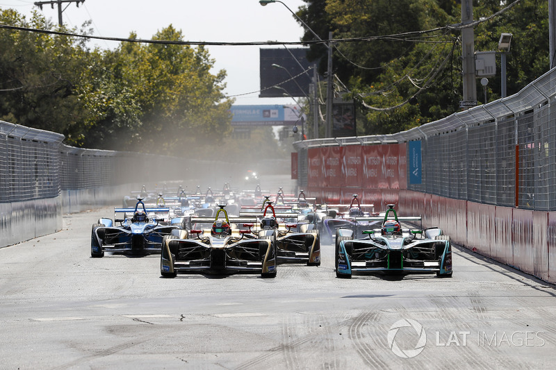 Jean-Eric Vergne, Techeetah Nelson Piquet Jr., Jaguar Racing, Andre Lotterer, Techeetah
