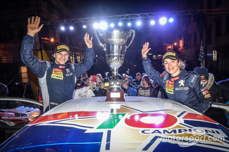 I vincitori Paolo Andreucci, Anna Andreussi, Peugeot 208 T16 R5, Peugeot Sport Italia