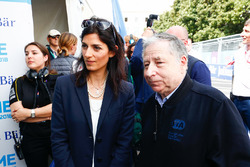 Virginia Elena Raggi, Sindaca di Roma, Jean Todt, Presidente FIA, nel media pen